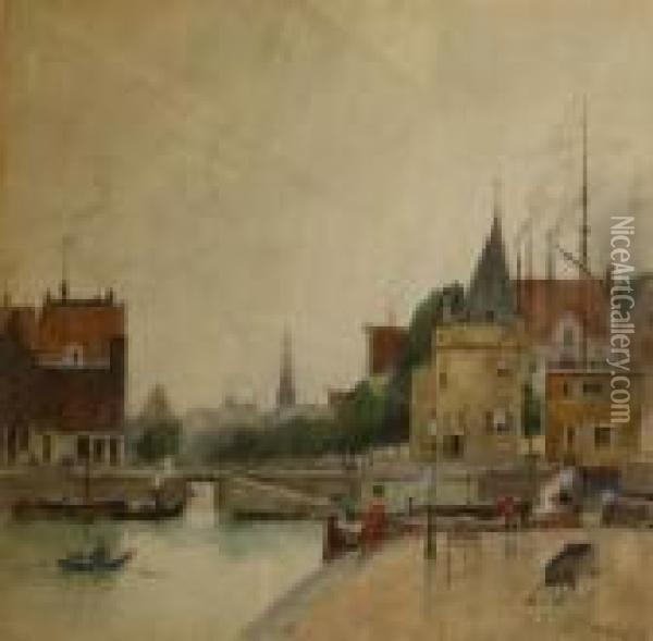 The Schreierstoren, Amsterdam Oil Painting - Henry Ward Ranger