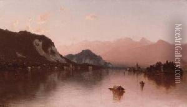 Isola Bella In Lago Maggiore Oil Painting - Sanford Robinson Gifford