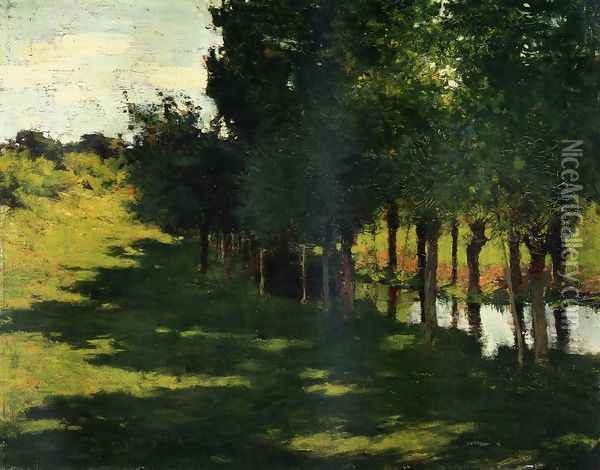 Sunlight and Shadow, 1888 Oil Painting - Willard Leroy Metcalf