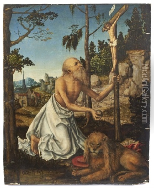 Der Heilige Hieronymus Oil Painting - Lucas Cranach the Elder
