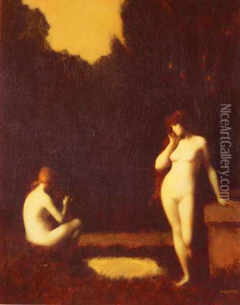 Idyll Oil Painting - Jean-Jacques Henner