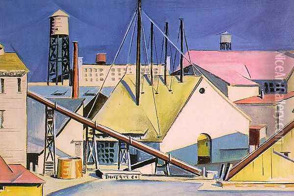 Factories 1920 Oil Painting - Preston Dickinson