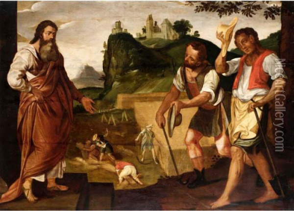The Parable Of The Sower Oil Painting - Maarten de Vos