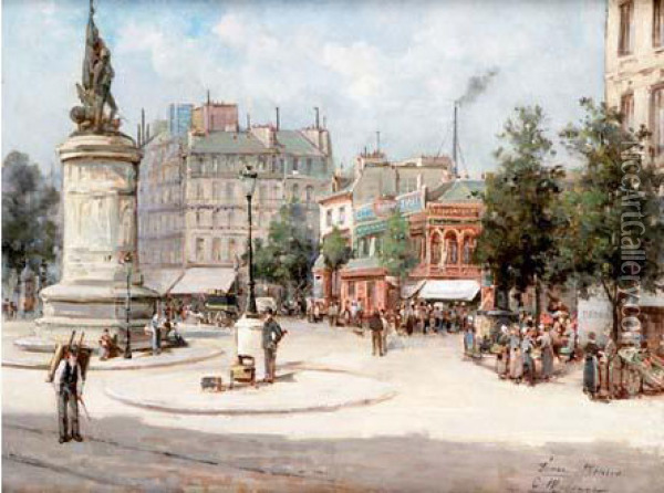 Place Moncey, Paris Oil Painting - Gustave Mascart
