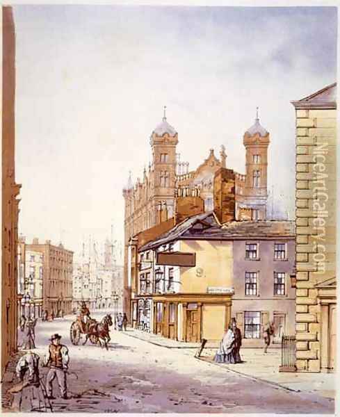 The Sailors Home from Hanover Street from Modern Liverpool Illustrated Oil Painting - William Gavin Herdman