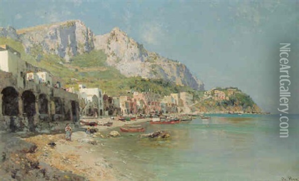 A View Of Capri Oil Painting - Bernardo Hay