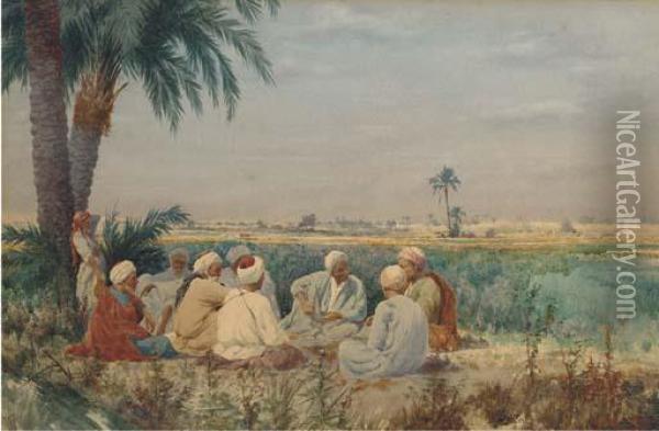 The Elders Oil Painting - William Ashton
