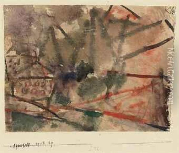 Kleines Haus Unter Unfertigen Grosen Oil Painting - Paul Klee