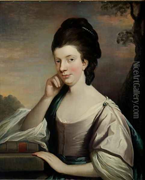 Portrait of a Lady thought to be Mrs Elizabeth Hartley Oil Painting - Mason Chamberlain