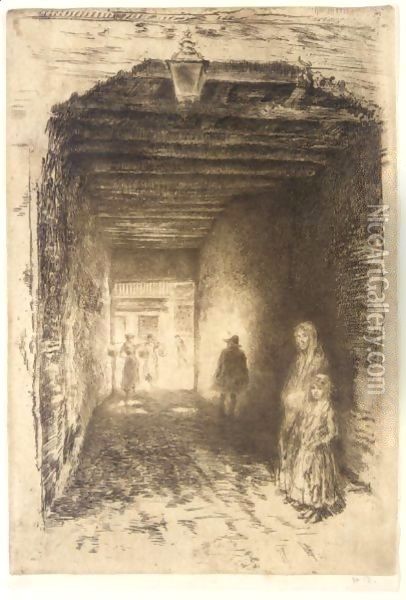 The Beggars Oil Painting - James Abbott McNeill Whistler