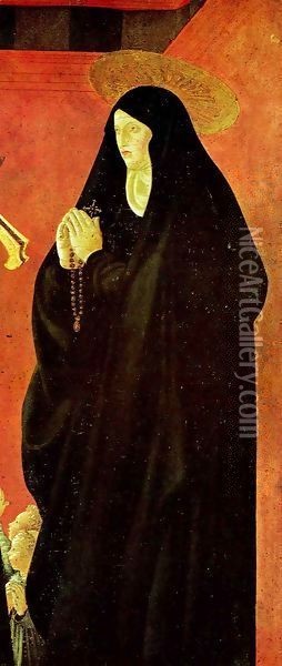 Nun Saint with Two Children Oil Painting - Paolo Uccello
