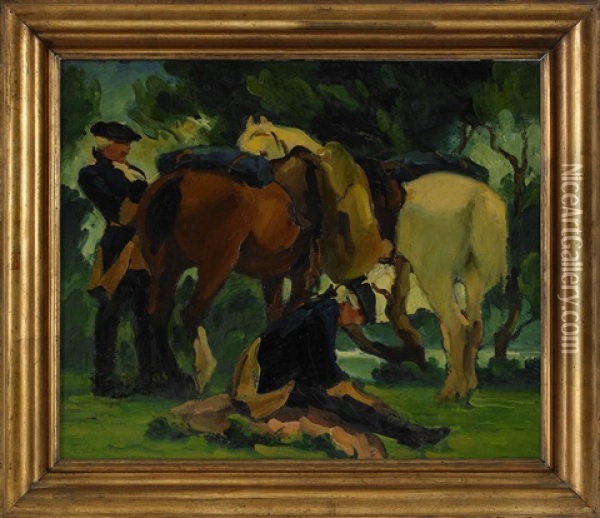 Rastande Ryttare Oil Painting - Goesta von Hennigs