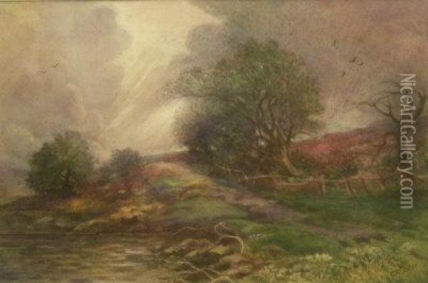 Moorland Landscape Oil Painting - John Falconar Slater