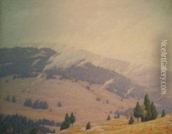 Clearing, Morning - Blue Ridge Mountains, Virginia Oil Painting - Andrew Thomas Schwartz