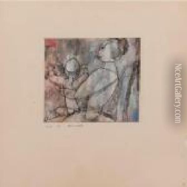 Mutter U. Kind (mother And Child) Oil Painting - Paul Klee