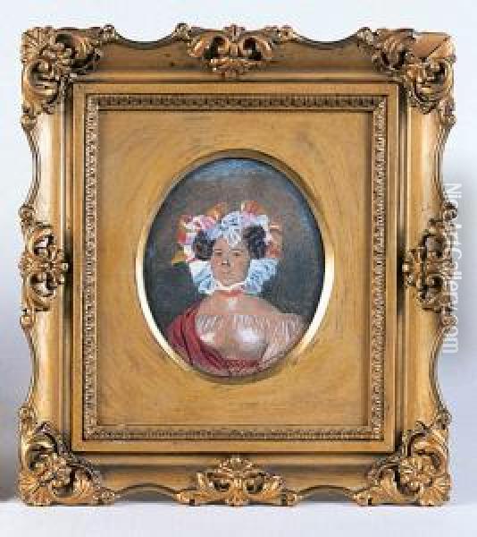 Portret Kobiety W Czepcu Oil Painting - Roman Wilczynski
