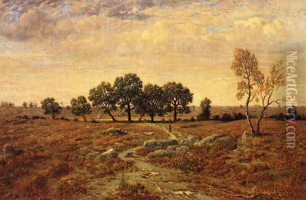 Lande de la Glandee, Forest of Fontainebleau Oil Painting - Etienne-Pierre Theodore Rousseau