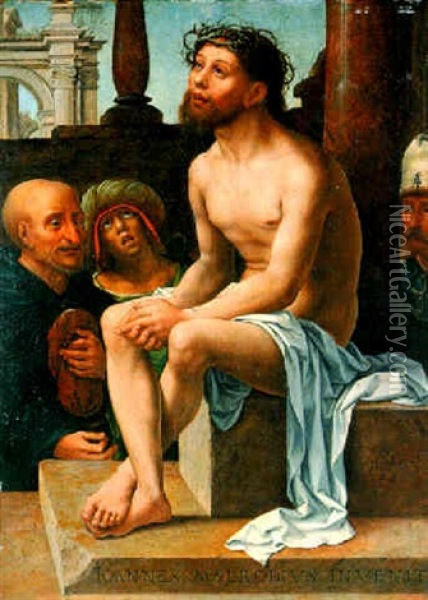 Le Christ Aux Outrages Oil Painting - Jan Gossaert