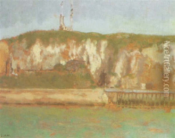 Cliffs, Dieppe Oil Painting - Walter Sickert