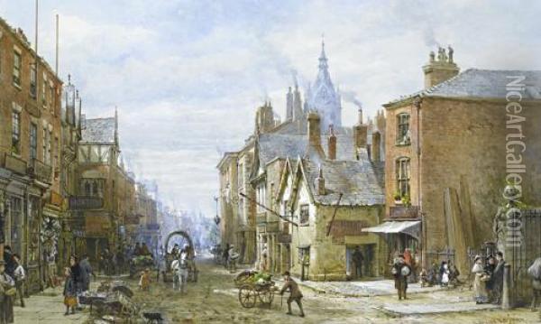 Northgate Street, Chester Oil Painting - Louise Rayner