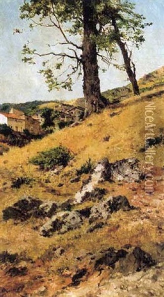 Campagne Romaine Oil Painting - Pietro Barucci