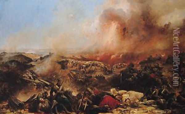 The Battle of Sebastopol 2 Oil Painting - Jean-Charles Langlois