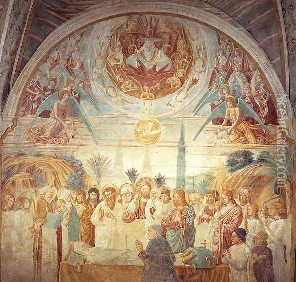 Birth of Mary 1491 Oil Painting - Benozzo di Lese di Sandro Gozzoli