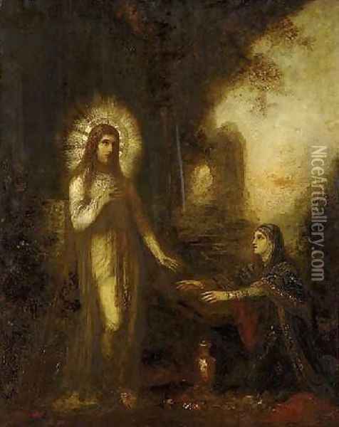 Christ and Mary Magdalene Oil Painting - Gustave Moreau