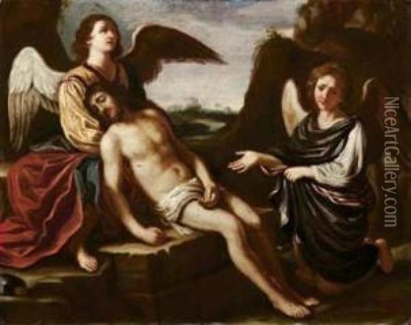 Cristo Deposto Oil Painting - Ercole Gennari