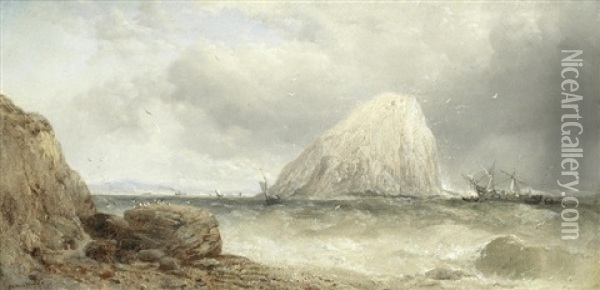 Bass Rock Oil Painting - James Webb