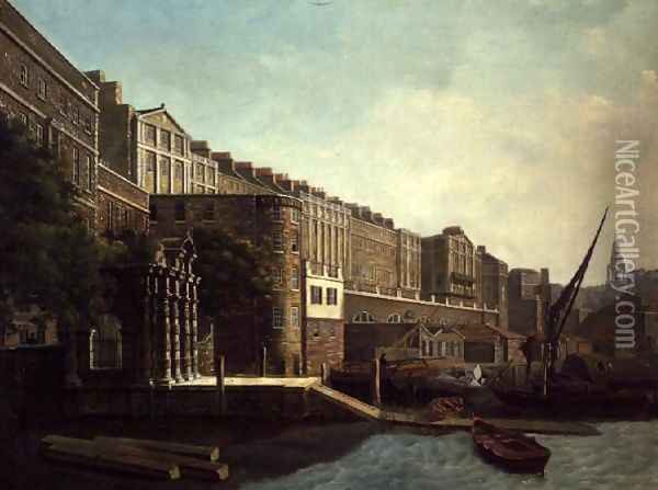 The Adelphi Terrace and York Watergate Oil Painting - Daniel Turner