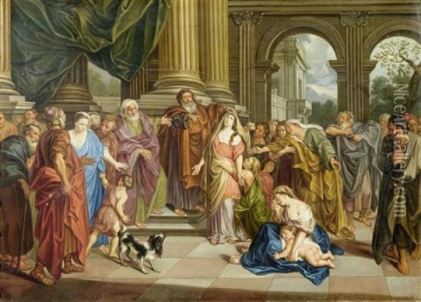 Urteil Von Salomon Oil Painting - Charles Le Brun