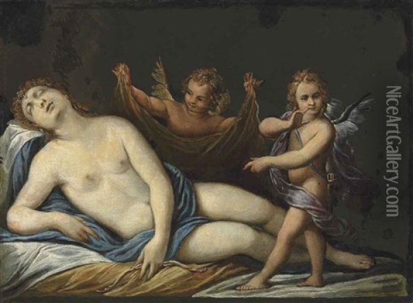 The Sleep Of Diana Oil Painting - Marcantonio Bassetti