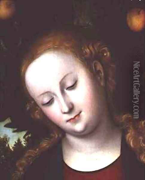 Head of the Virgin Oil Painting - Lucas The Elder Cranach