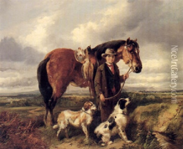 Returning From A Day's Shoot Oil Painting - George William Horlor