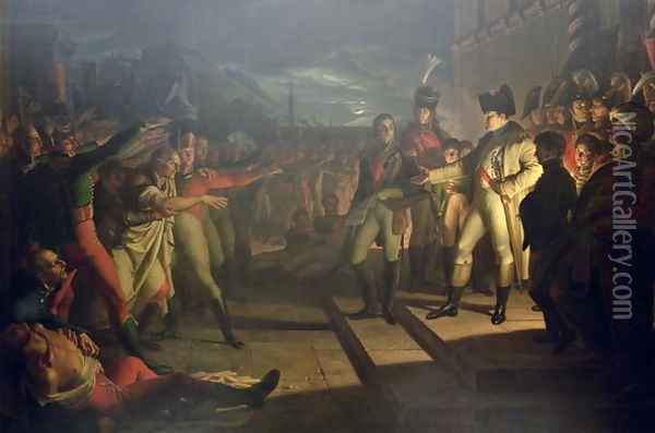 The Oath of the Sassoni to Napoleon Bonaparte Oil Painting - Pietro Benvenuti