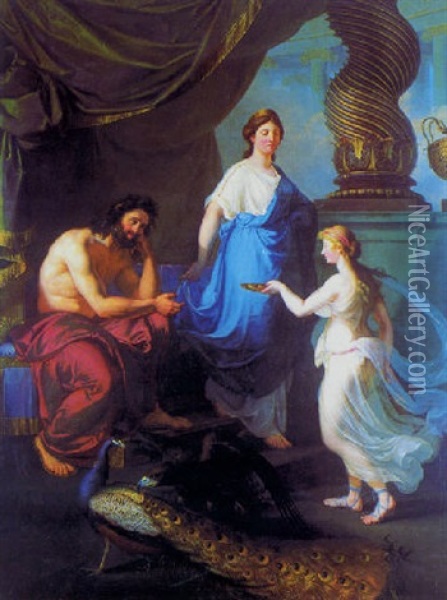 Jupiter Et Junon Oil Painting - Wenceslas Peters