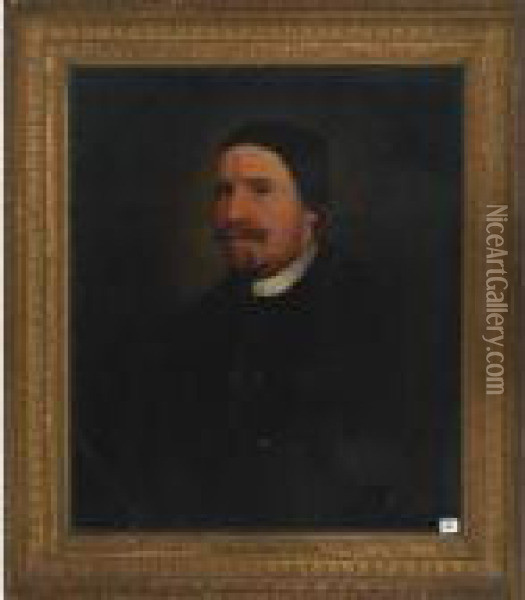 Portrait Of Professor John Antonides Van Der Linden Oil Painting - Cornelius Janssens Van Ceulen