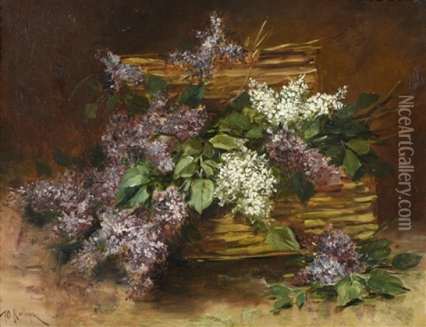 Bouquet De Lilas Oil Painting - Yuliy Yulevich Klever the Younger