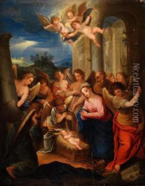 Christi Geburt Oil Painting - Hans Rottenhammer