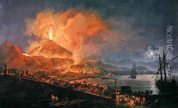 Eruption of Vesuvius in 1771 Oil Painting - Pierre-Jacques Volaire