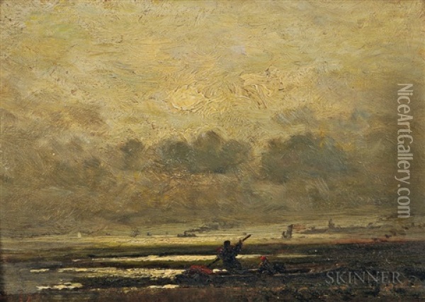 Morning On The Marshes Oil Painting - John Joseph Enneking
