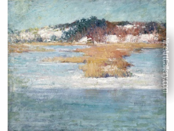 Winter Marshes, Old Lyme Oil Painting - Edmund William Greacen