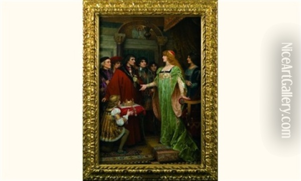 Catherine Cornaro, Reine De Chypre Oil Painting - Jacques Clement Wagrez