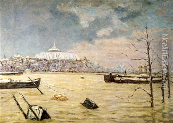 Les Inondations A Paris Oil Painting - Maxime Maufra