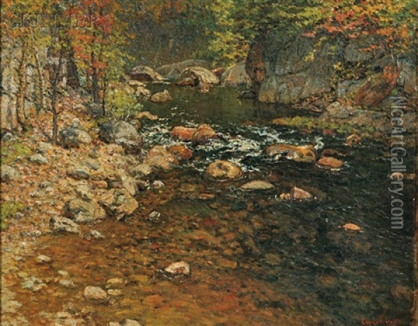 Trout Brook, North Newry, Maine Oil Painting - John Joseph Enneking