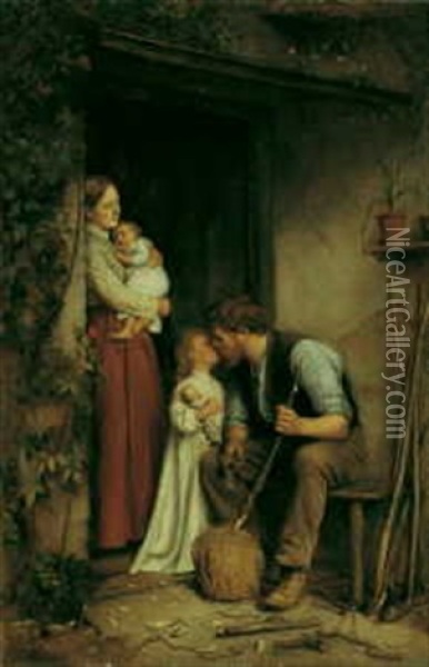 Familiengluck Oil Painting - Joseph Clark