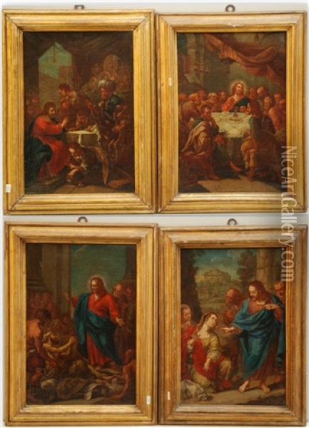 Scene Della Vita Di Cristo (4 Works) Oil Painting - Filippo Ricci