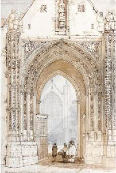 A Group Of Drawings Of Norwich Oil Painting - David Hodgson