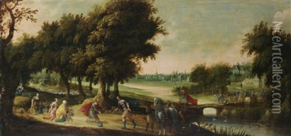 Le Recontre De Joseph Et Jacob Oil Painting - Jasper van der Laanen